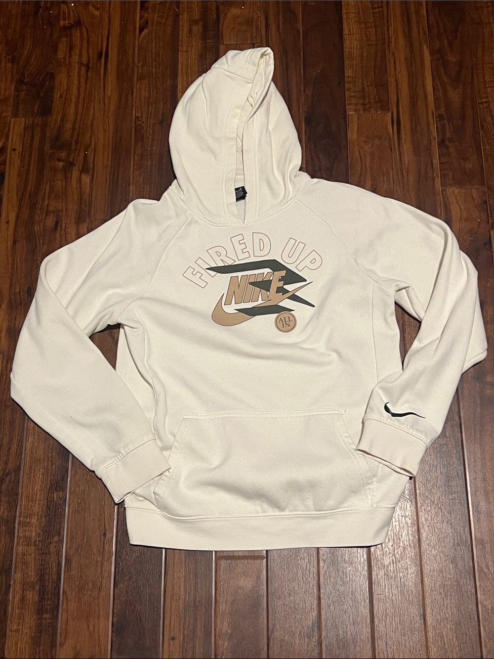 Nike Cream 'Fired Up' Graphic Hoodie
